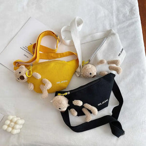 Summer Women's Chest Pack Bag Small Bag Bear Yellow Waist Bag