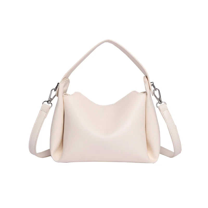 Summer Women's Shoulder Bag Pu Leather Casual Solid Handbag