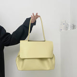 Summer Women's Shoulder Bag Large Capacity Soft Pu Leather Flap Totes Bags