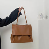 Summer Women's Shoulder Bag Large Capacity Soft Pu Leather Flap Totes Bags