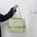 Summer Women's Shoulder Bag Large Capacity Soft Pu Leather Flap Totes Bags