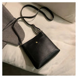 Summer Women's Small Square Crossbody Bag Canvas Bucket Bag
