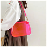 Summer Transparent Jelly Bag Women's Shoulder Handbag