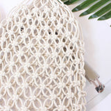 Boho Hollow Out Straw Beach Bag Macrame Tote
