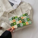 Summer Woven Flower Shoulder Bag For Women
