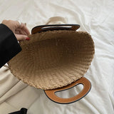 Summer Straw Bag Large Capacity Purse Handbag for Women Beach Shoulder Tote