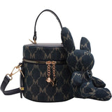 Summer Canvas High-Quality Texture Handbag Bucket Bag