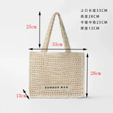 Summer Fairy Hollow Straw Woven Bag One-Shoulder Hand-Held Beach Bag