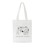Summer Matisse Cartoon Art Canvas Bag Large Capacity Shoulder Bag