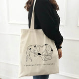 Summer Matisse Cartoon Art Canvas Bag Large Capacity Shoulder Bag