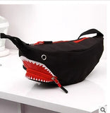 Summer Shark Mouth Canvas Bag Chest Bag Female Small Pockets