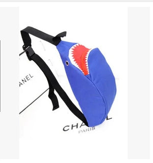 Summer Shark Mouth Canvas Bag Chest Bag Female Small Pockets