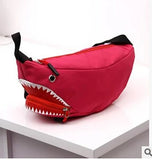 Summer Shark Mouth Canvas Bag Chest Bag Female Small Pockets