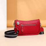 Summer Cowhide Leather Shoulder Bag Solid Crossbody Bag for Women