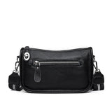 Summer Cowhide Leather Shoulder Bag Solid Crossbody Bag for Women