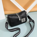 Summer Cowhide Shoulder Bag Tassel Crossbody Bag for Women