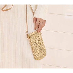 Summer Straw Woven Shoulder Bag for Girls