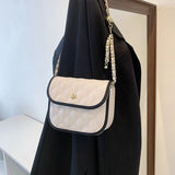 Summer Rhombus Embroidery Shoulder Messenger Bag