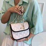 Summer Rhombus Embroidery Shoulder Messenger Bag