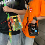 Summer Laser Shoulder Bag for Women Transparent Mobile Phone Bag