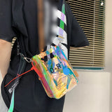 Summer Laser Shoulder Bag for Women Transparent Mobile Phone Bag