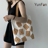 Summer Ulzzang Girl Single Shoulder Canvas Bag Ins Japanese Harajuku School Bag