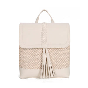 Summer Women's Straw Woven Backpack Light and Breathable Small Backpack
