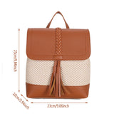 Summer Women's Straw Woven Backpack Light and Breathable Small Backpack