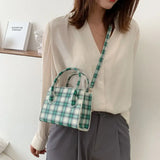 Summer Niche Plaid Messenger Bag for Women