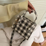 Summer Niche Plaid Messenger Bag for Women