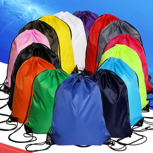 Outdoor Portable Sports Bag Thicken Drawstring Backpack Gym Shoes Bag