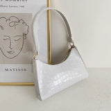 Summer Crocodile Pattern Underarm Bag Women's Single Shoulder Bag