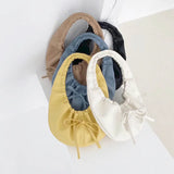 Summer Women Handbag Soft Tote Bag Clutch Bag Solid PU Party Purse Bag