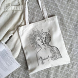 Sun Myth Print Casual Female Bag Ins Cartoon Fun Zipper Women Shoulder Bags