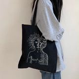 Sun Myth Print Casual Female Bag Ins Cartoon Fun Zipper Women Shoulder Bags