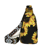 Sunflower Funny Pack PU Leather Hip Bag Multifunctional Waist Bags Pouch