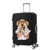 Sunflower Girl Luggage Cover for 18-32 Inch T