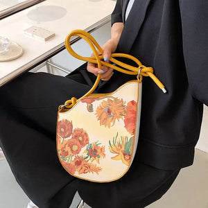 Sunflower Oil Painting Women's Underarm Bag