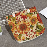 Sunflower Print Handbag Eco Reusable Foldable Shopping Bag Beach Tote