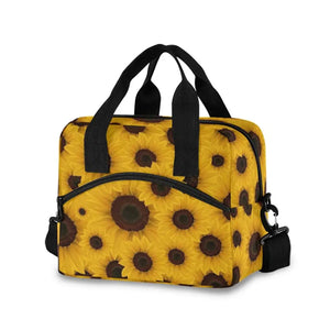 Sunflower Insulated Lunch Box Tote Bag for Men Women