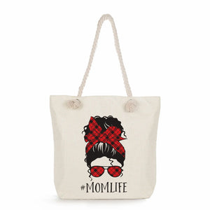 Sunglasses Girl Handbag Foldable Shopping Bag