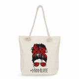 Sunglasses Girl Handbag Foldable Shopping Bag