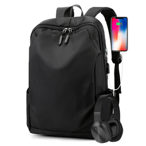 Light Oxford USB Charging Laptop Men Backpack Waterproof Travel Backpack
