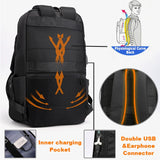 Light Oxford USB Charging Laptop Men Backpack Waterproof Travel Backpack