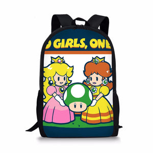 Super-Mario Element Printing School Backpack Personalized Daypack for Teen