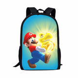 Super-Mario Pattern School Bags Daily Travel Backpack Kids Knapsack