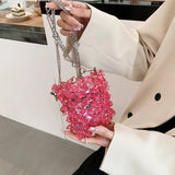 Mini Acrylic Purse Chain Straps Crossbody Bag for Women