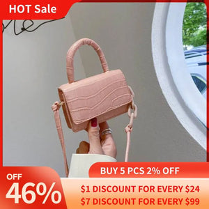 Mini Bags Shoulder Handle PU Leather Shoulder Bags For Women