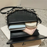 Mini Lipstick Bags Folds PU Leather Shoulder Bags for Women