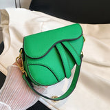 Mini Women's Lipstick Box Saddle Bag PU Leather Shoulder Crossbody Tassel Sac